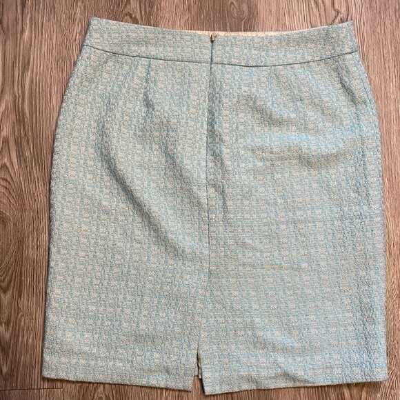 Banana republic tweed blue / tan skirt - size 12 - Picture 4 of 4